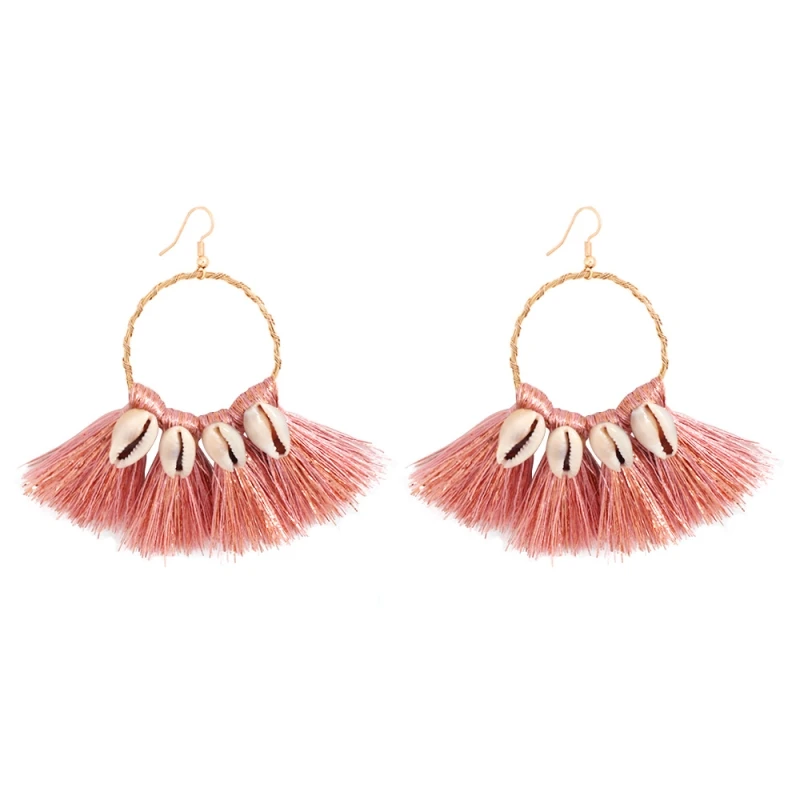 11 Lalynnlys Boho Эффектные серьги с кисточками в виде глаз для женщин и девочек, красочные серьги с бахромой, свадебные ювелирные изделия ручной работы, бижутерия E59561 - Окраска металла: 11