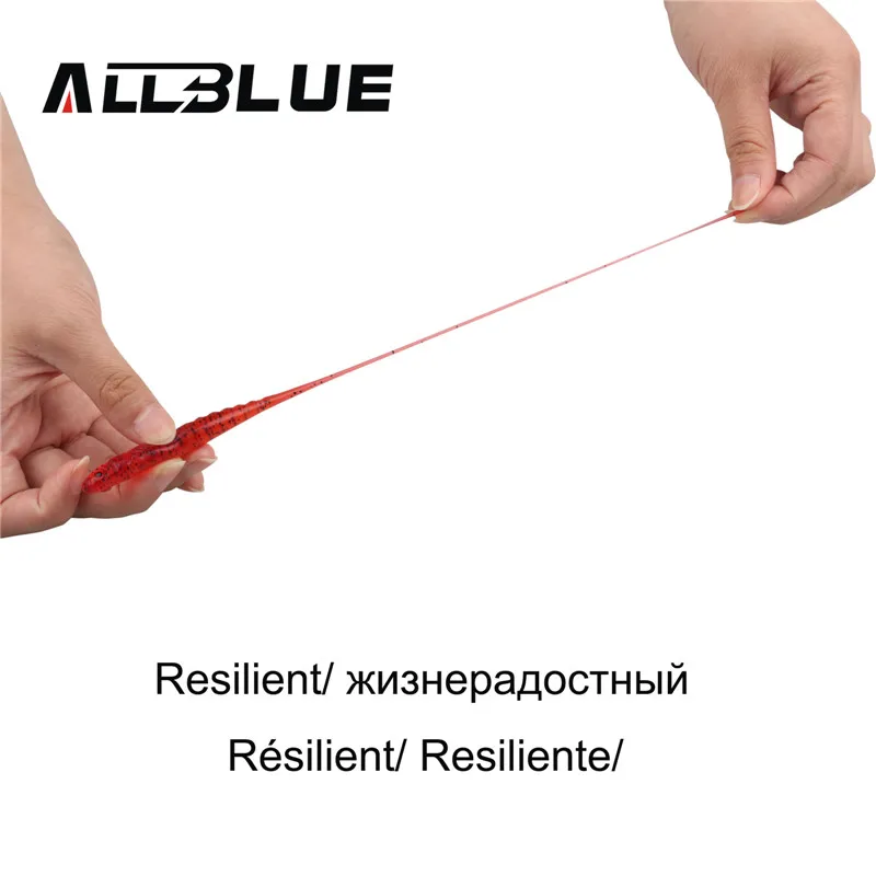 Allblue упругий плавающей мягкие приманки 6 шт./лот 4.3 г/130 мм для Рыбалка Шад червь