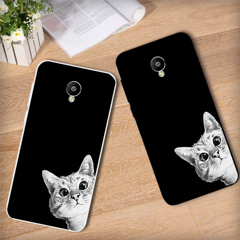 Cases For Meizu M2 Mini Luxury Black Matte Protection Shell 5.0 inch for Meilan / Soft TPU Rainbow Back Cover |