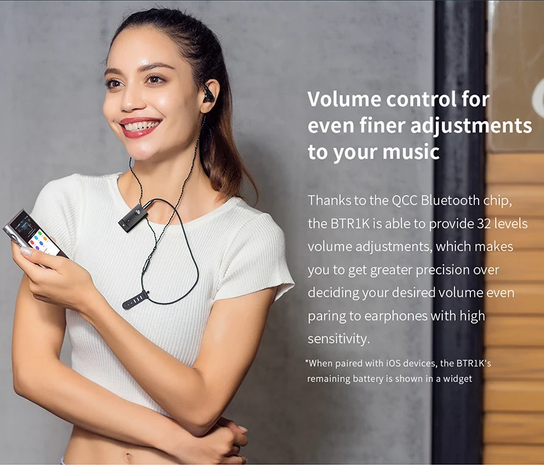 FIIO BTR1K беспроводной Bluetooth 5,0 портативный усилитель для наушников с шумоподавлением USB DAC аудио приемник с микрофоном Поддержка NFC