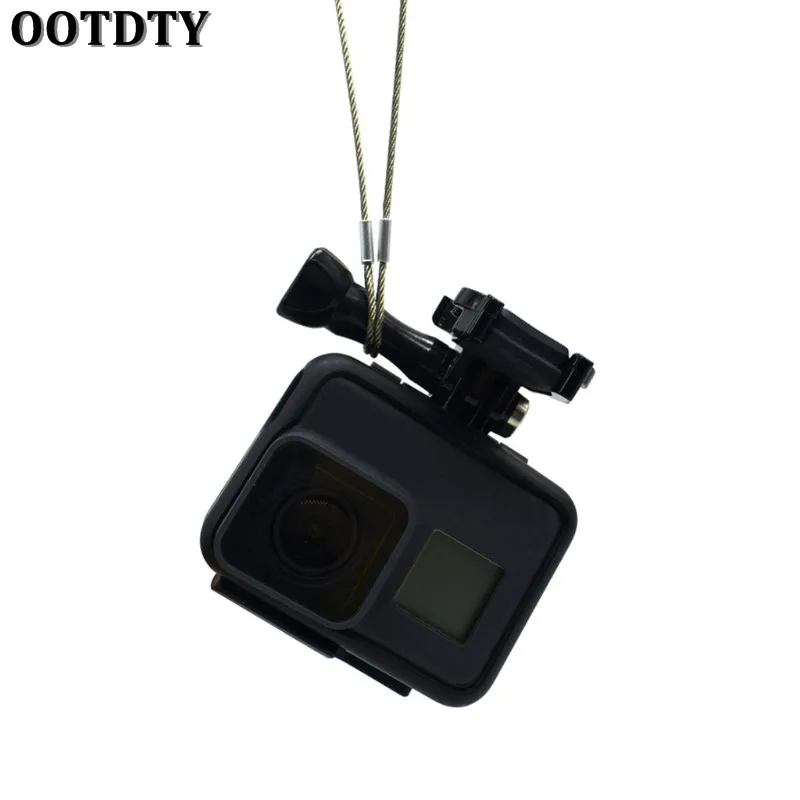 

OOTDTY Safety Strap Stainless Steel Tether Lanyard Wrist Hand 60cm For GoPro Camera New