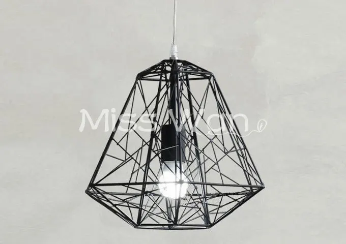 New! Wrought iron bird cage pendant light diamond modern brief E27 lamp holder apply in living room/bedroom | Лампы и освещение