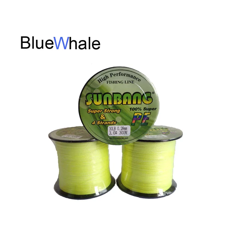 BlueWhale 300 м PE рыболовная леска 4 нити плетеная 8 60LB мультифиламент для ловли
