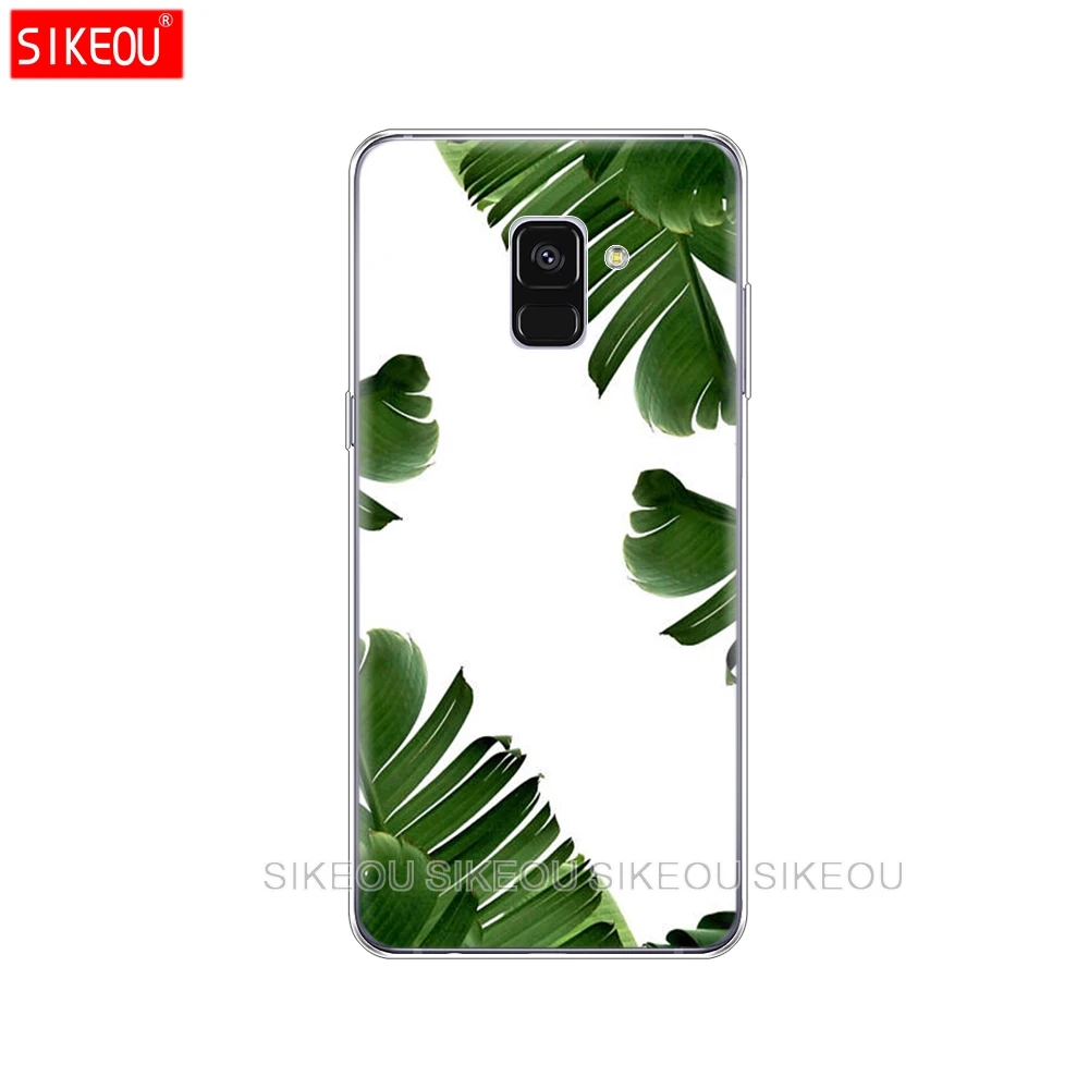 Силиконовый чехол для телефона Samsung Galaxy A8 2018 A3 A310 A5 A510 A7 2016 2017 тропические растения