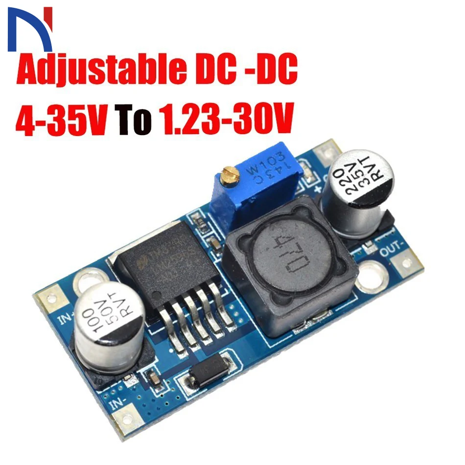 DC LM2596 LM2596S 4 35V Регулируемый понижающий модуль питания В 3A Макс выход 1 23 V