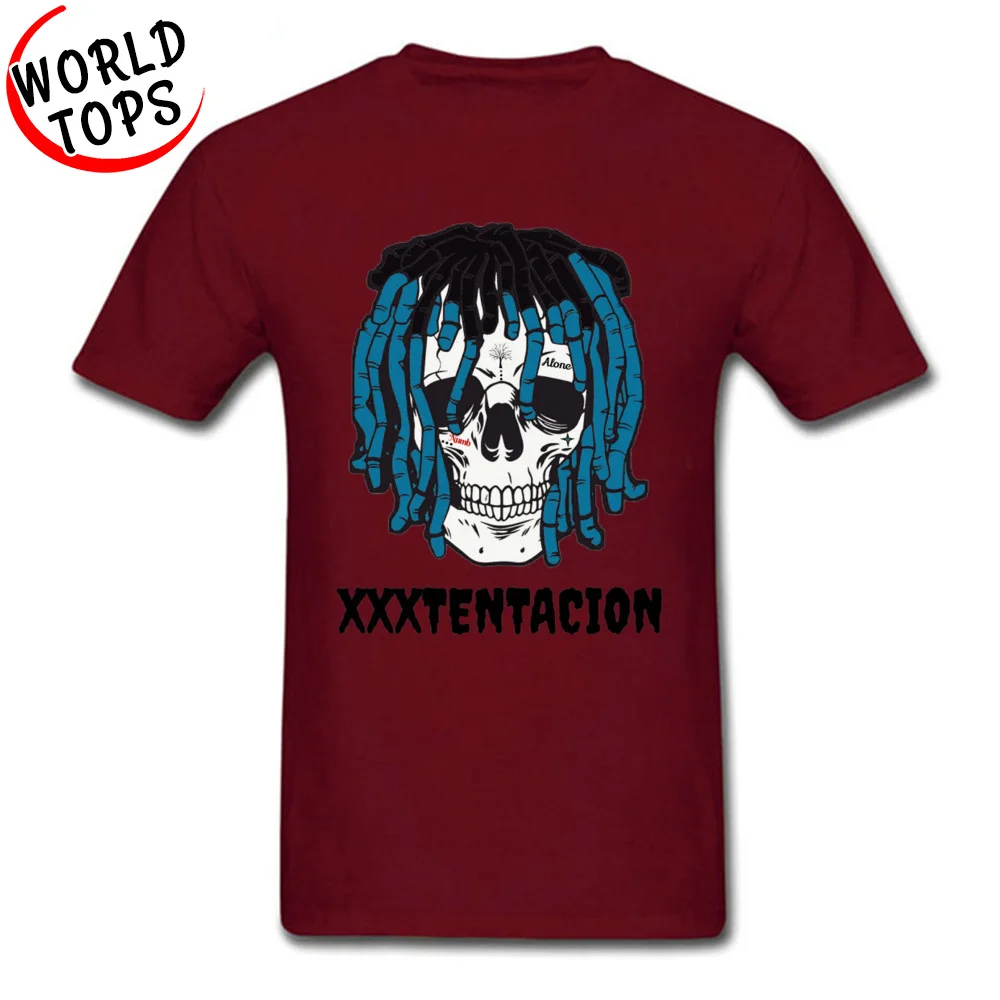 XXXTENTACION Скелет мертвый череп Geek футболки Пасхальный день мужские крутые 100% хлопок