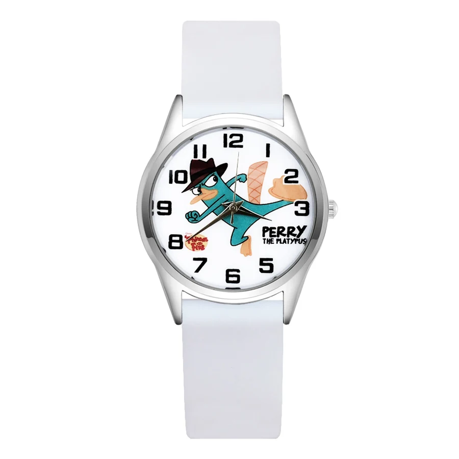 

Cartoon pretty Cute Duck style Children's Watches Women's Students girls Boys Quartz Soft Silicone strap Wrist Watch JC24