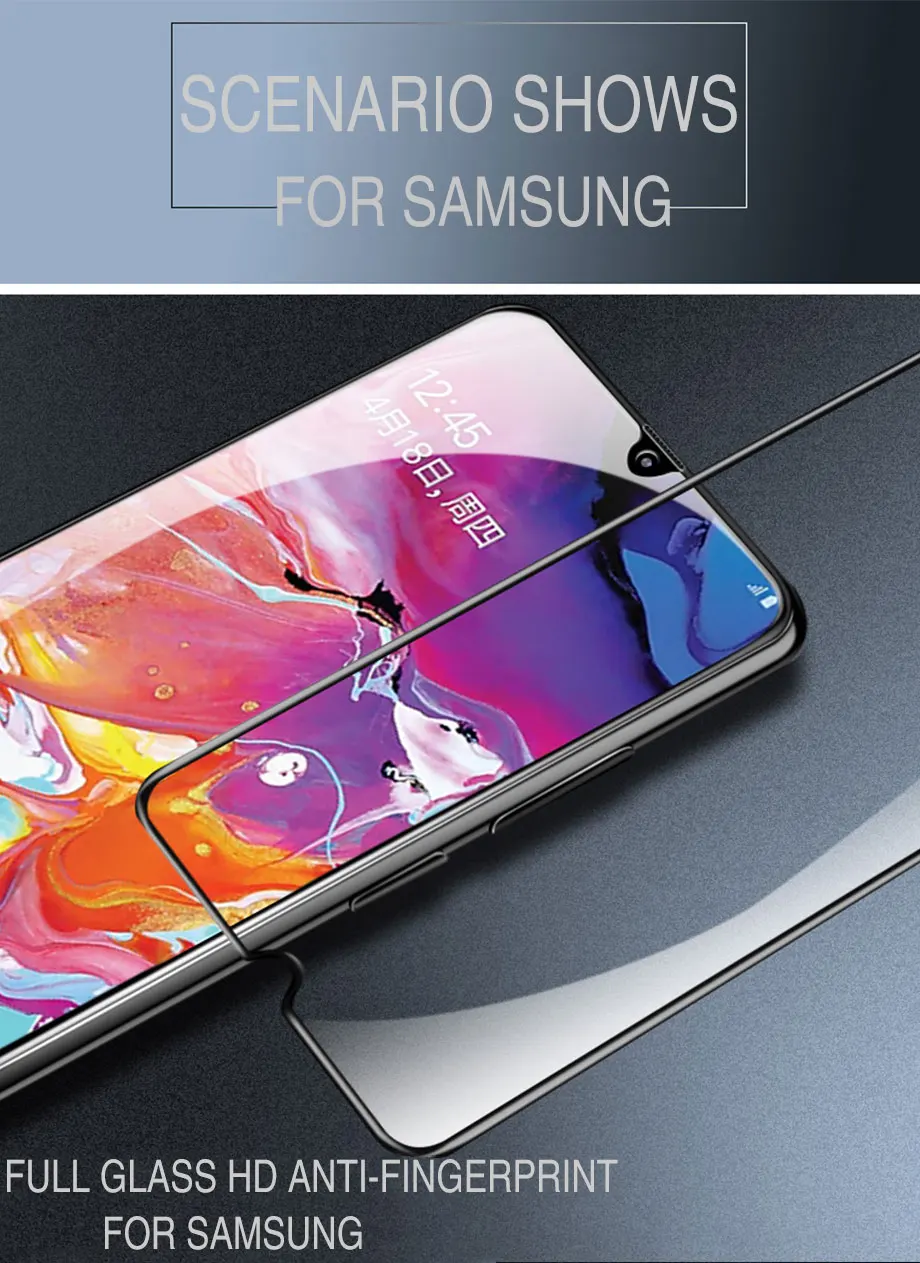 9D полное покрытие Стекло для samsung Galaxy A50 A40 A30 A20 A10 A60 A70 A80 A90 Экран протектор на A3 A5 A7 защитная пленка
