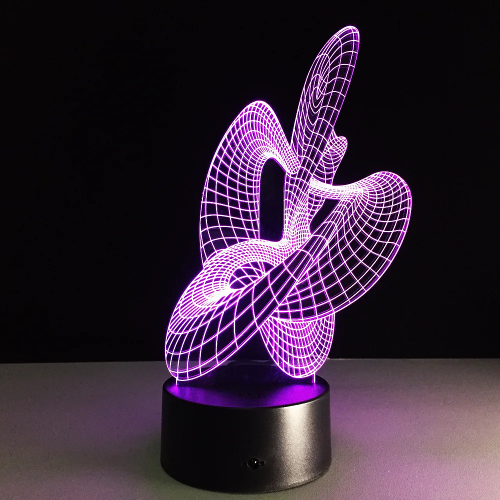 

3D LED Night Light Abstract 7 Color Remote Touch Table Lamp Amazing Bluetooth Speaker for Kids Birthday Gift Home Bedroom Decor