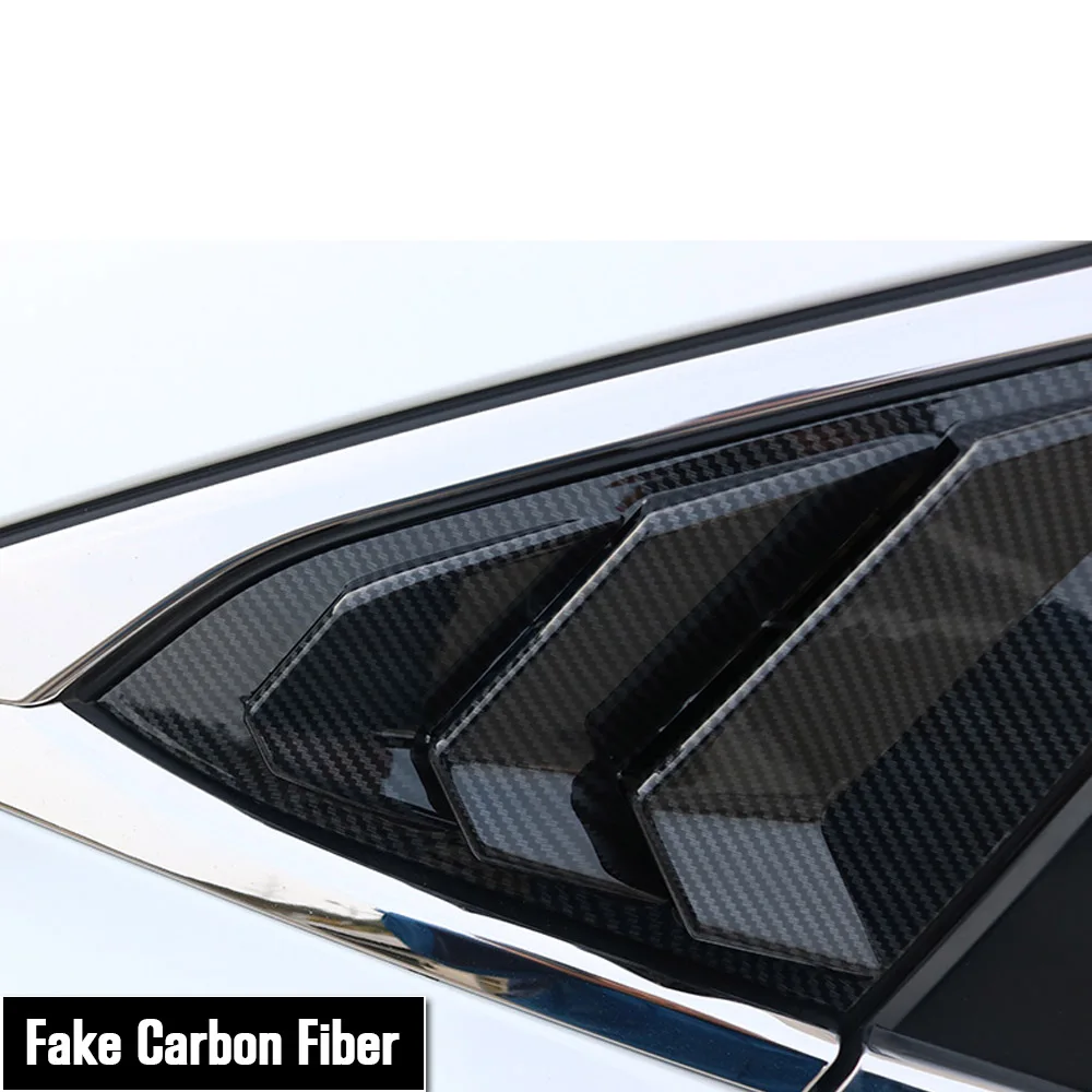 fake carbon fiber Боковая панель с прорезями на окно Vent Накладка для Honda Civic 10 поколения - Цвет: fake carbon fiber