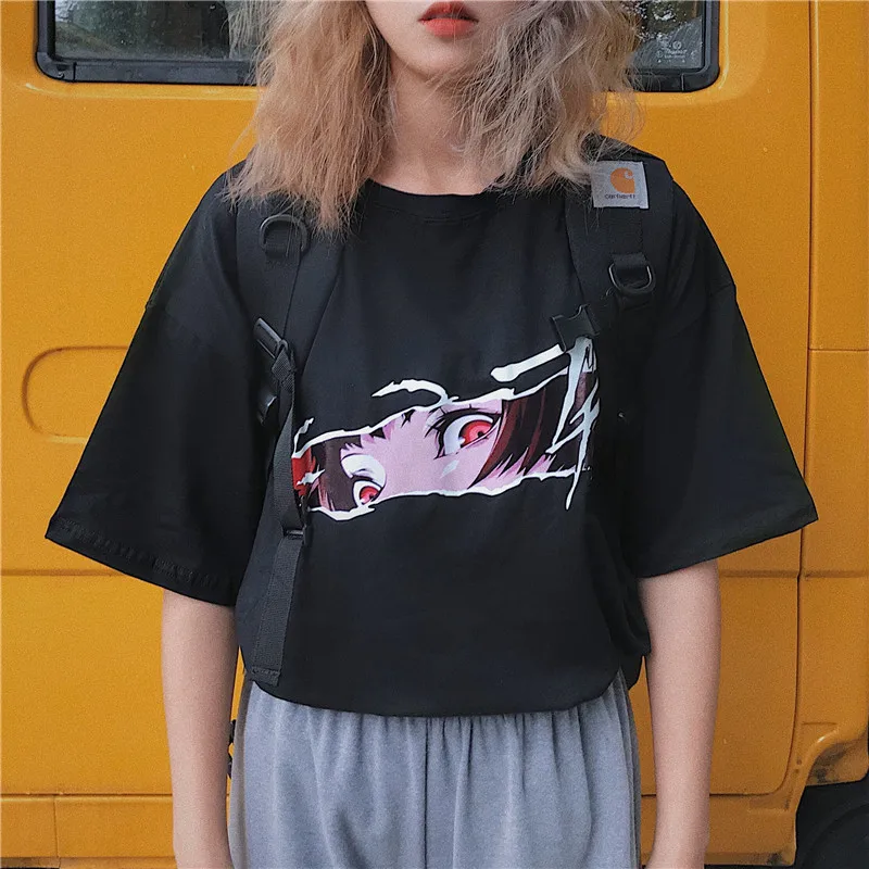 2019 Harajuku Bf Свободные мультфильм Ins футболка для женщин футболки Chic Kawaii Девушка