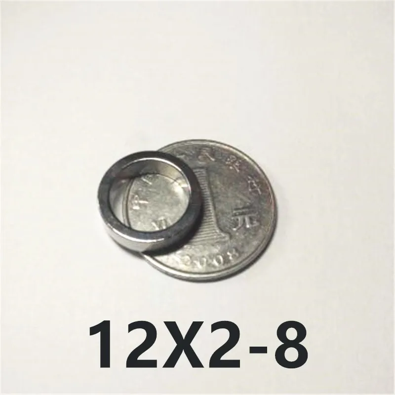 LEDERE 50/100 шт./лот кольцевые магниты D 12 8*2 мм N35 Сильный NdFeB магнит 12*2 отверстие 8