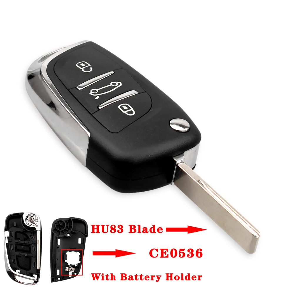 3 Buttons KEYYOU 2/3 кнопки Модифицированный Корпус для автомобильного ключа дистанционного ключа fobr чехол КРЫШКА ДЛЯ Citroen купе VTR C2 C4 C5 C6 C8 Berlingo Xsara Picasso - Цвет: 3 Buttons
