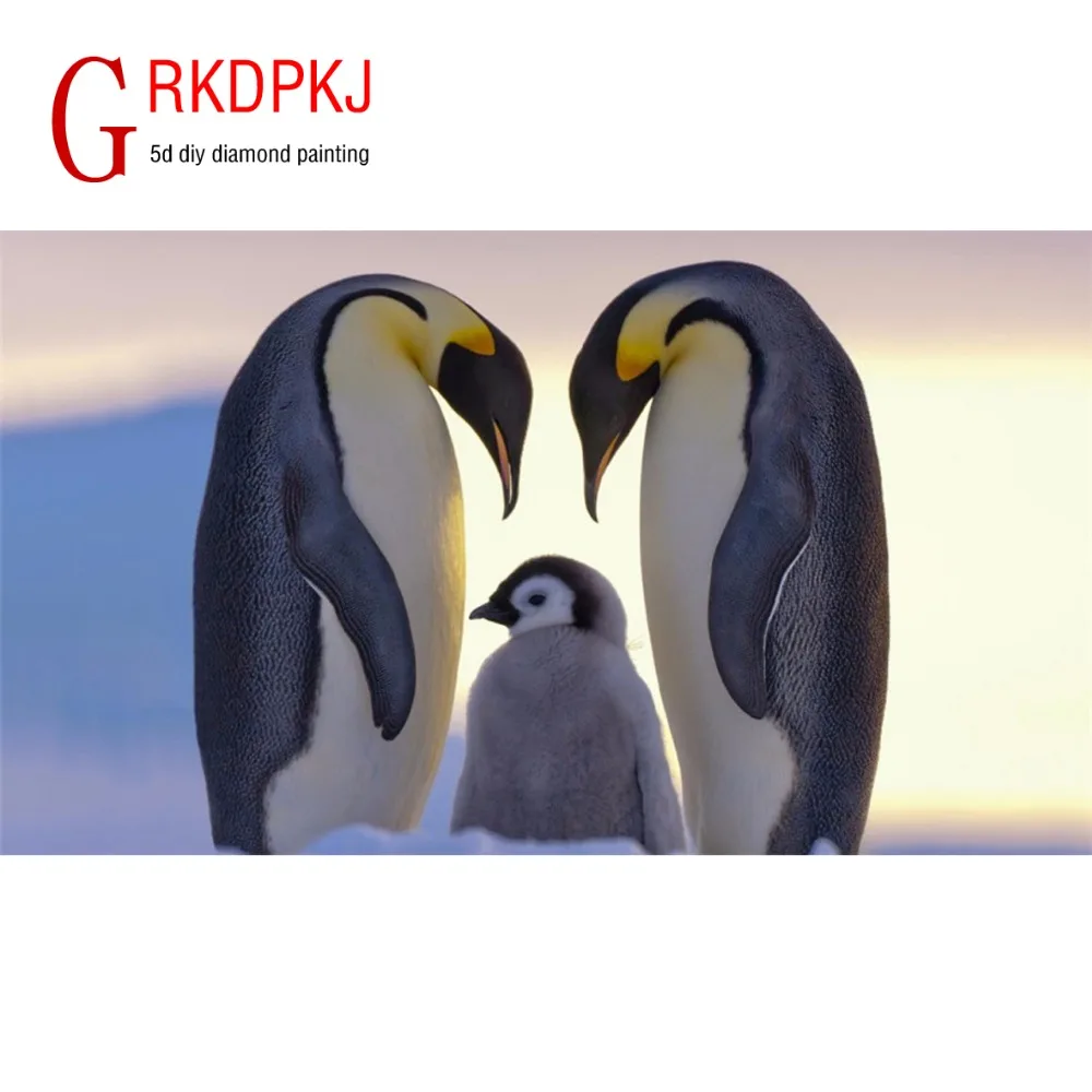 

Алмазная живопись 5d GRKDPKJ, картина с квадратными стразами, вышивка крестиком, картины Стразы с милым пингвином, для всей семьи