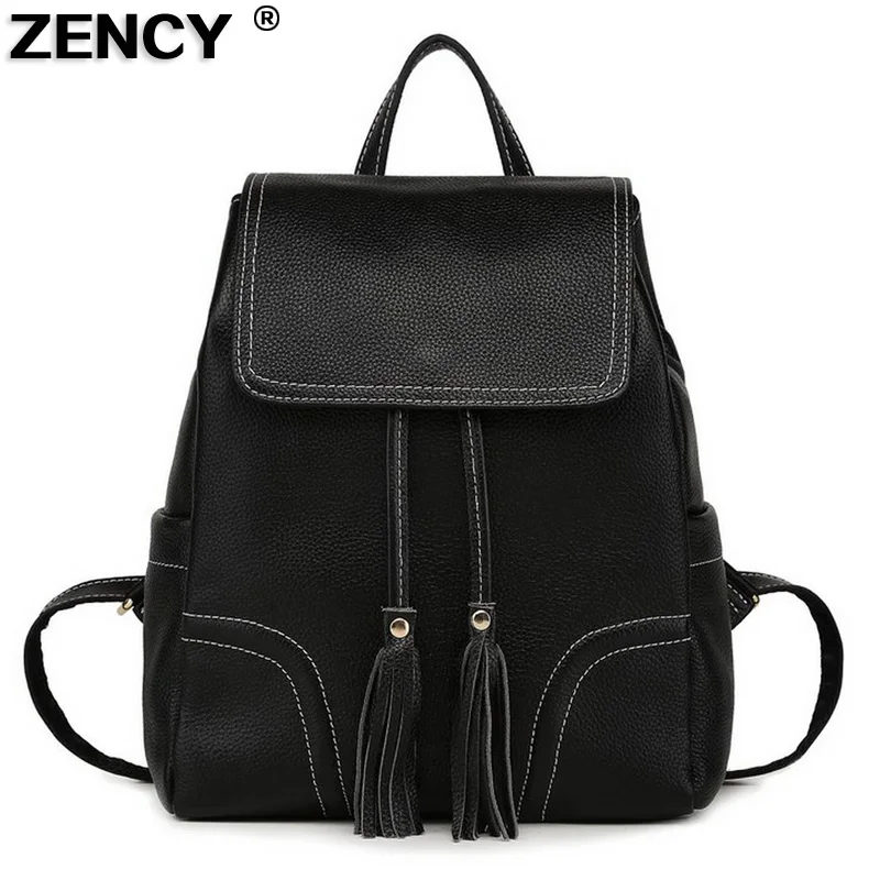 Рюкзак ZENCY 100% натуральная кожа женские рюкзаки сумки для молодых девушек верхний