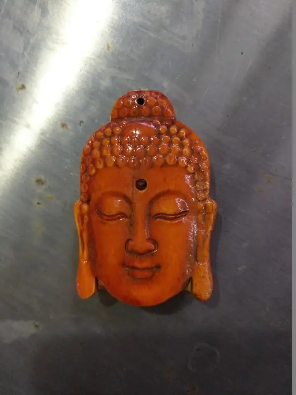 Редкая старая статуя/скульптура QingDyansty bone Buddha head бесплатная доставка | Дом и сад