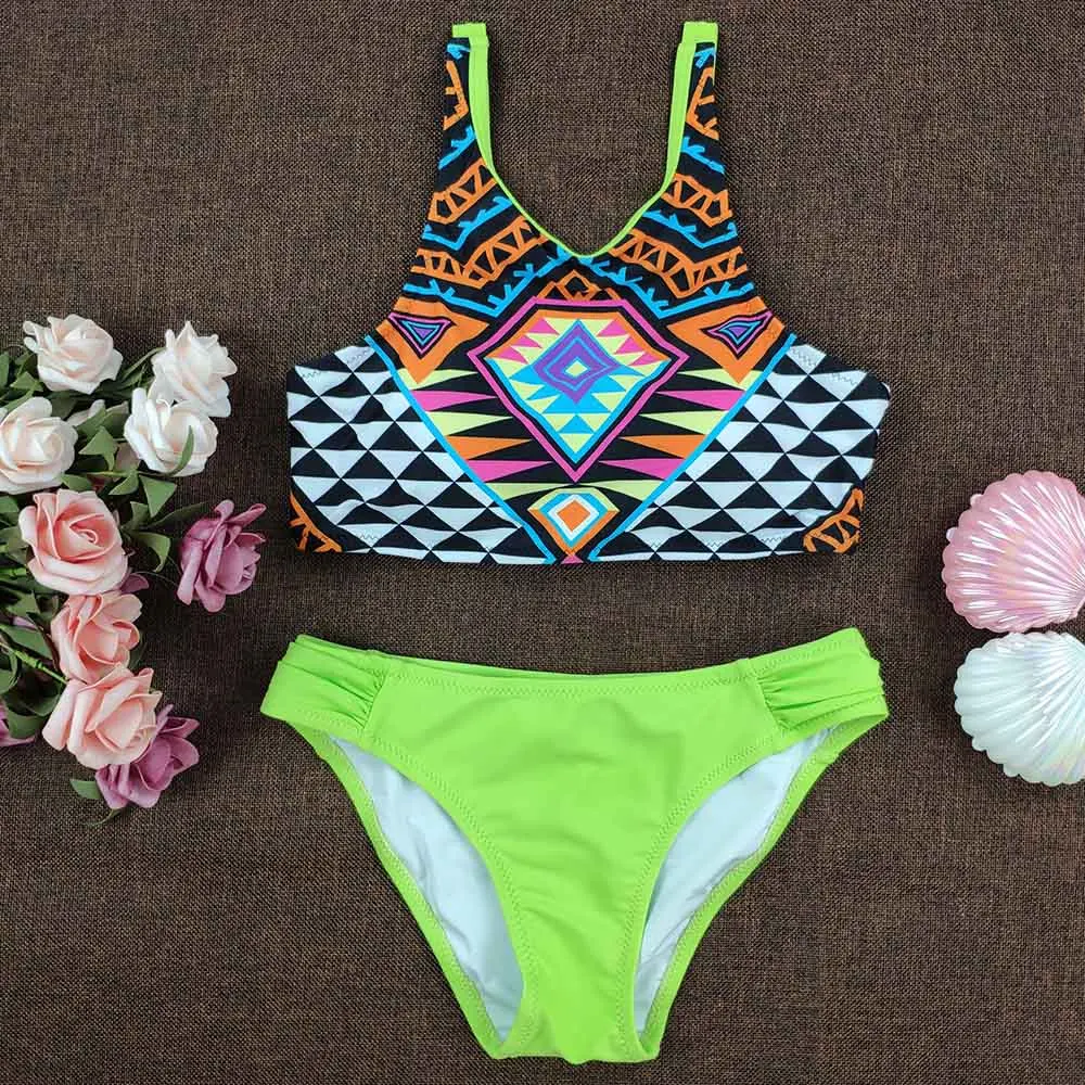 Женский костюм для плавания пикантный купальник-бикини с принтом Maillot de bain 2019 |