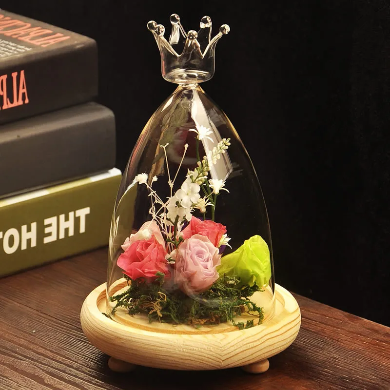 

Стеклянная купольная ваза с тремя ножками, 12 цветов, 10*17,5 см