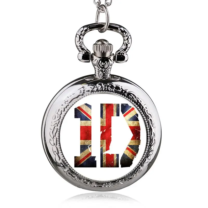 Великобритания группа One Direction логотип карманные часы Цепочки и ожерелья цепь