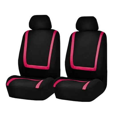 4pcs Set Pink GNUPME Чехлы для автомобильных сидений, полный набор, универсальные автомобильные аксессуары, чехол для автомобильных сидений, защита для автомобильного сиденья - Название цвета: 4pcs Set Pink
