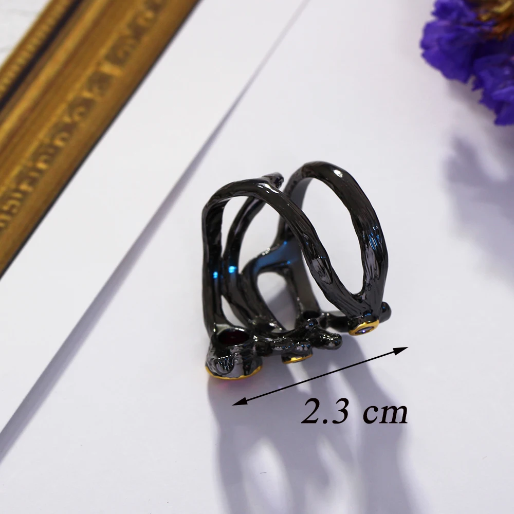 Оригинальные украшения Анель Оптовая Bijoux AAA красный и фиолетовый кристалл Камни