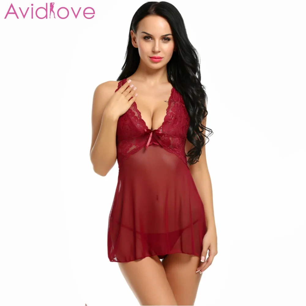 Женское нижнее белье Avidlove кружевное ночное большого размера с треугольным
