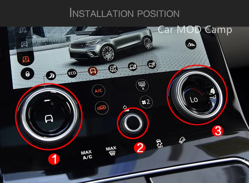 Для Land Rover Range Rover Velar металлический интерьер кондиционер ручка Накладка 3 шт