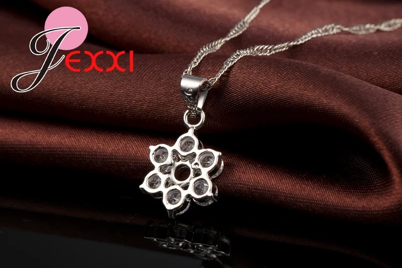 925 Sterling Silver Wonderful Design Modern Jewelry Pendant Necklace &amp Earrings Banquet Decoration Sets | Украшения и