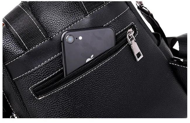 Повседневный Рюкзак, классический дизайн, женский рюкзак, модные тенденции из искусственной кожи для молодых девушек, милая сумка, черный, белый, легкий