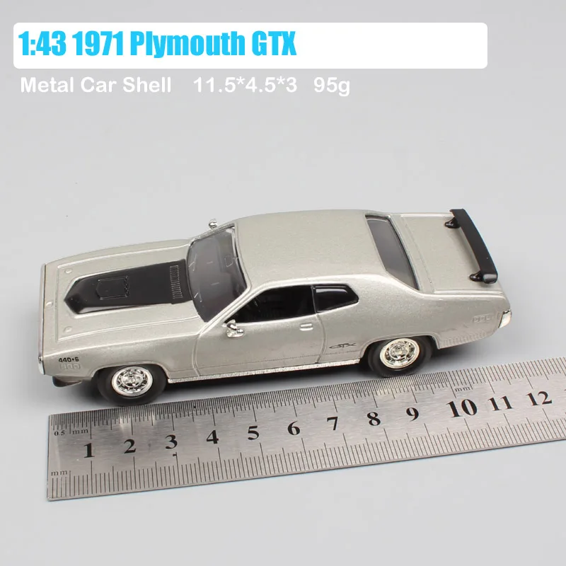 1:43 Масштаб автомобили классика Chrysler Plymouth GTX Road Runner литые автомобили модели мышечных гоночных автомобилей 1971 миниатюры для детей - Цвет: 1971 Plymouth GTX