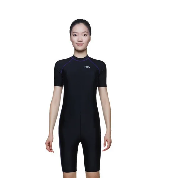 NSA цельный тренировочный костюм до колена водонепроницаемый устойчивый к хлору