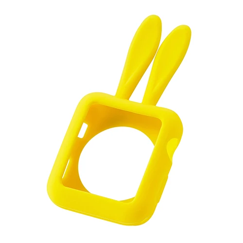 Rabbit yellow Силиконовый чехол для apple watch 3 2 1 42 мм 38 мм чехол для часов Iwatch sreise 3/2/1 резиновый чехол для apple Watch Микки Маус - Цвет ремешка: Rabbit yellow