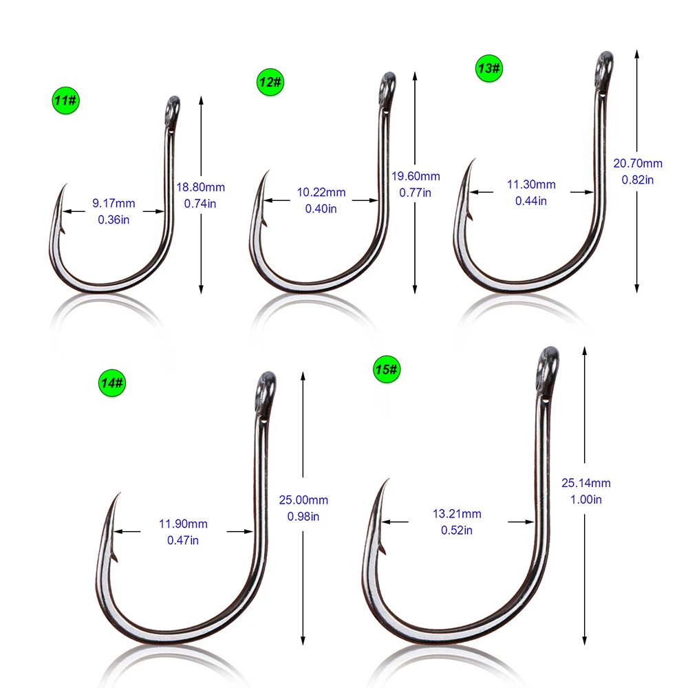 Goture 500pcs/Box Fishing Hook Size #6-#15 High Carbon Steel Fishhooks Carp Hooks All for Accessories Gear | Спорт и развлечения