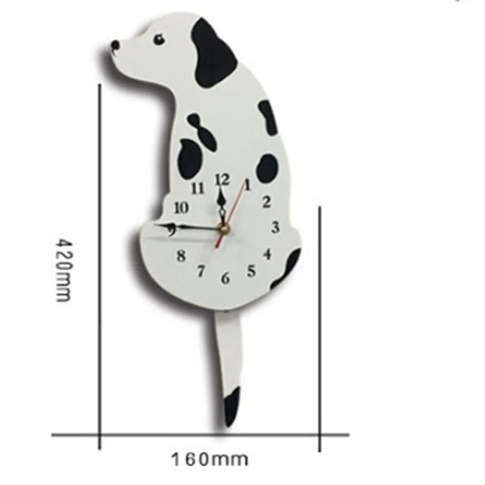 DIY акриловые настенные часы для собак щенков домашних животных безрамные