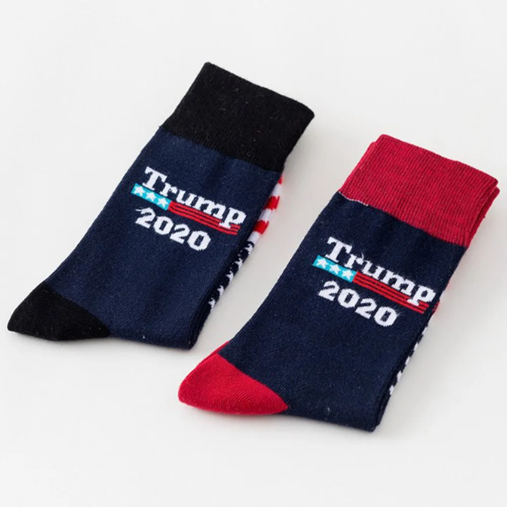 1 пара Chaussette модные удобные с принтом лодыжки Трамп 2020 для взрослых хлопок