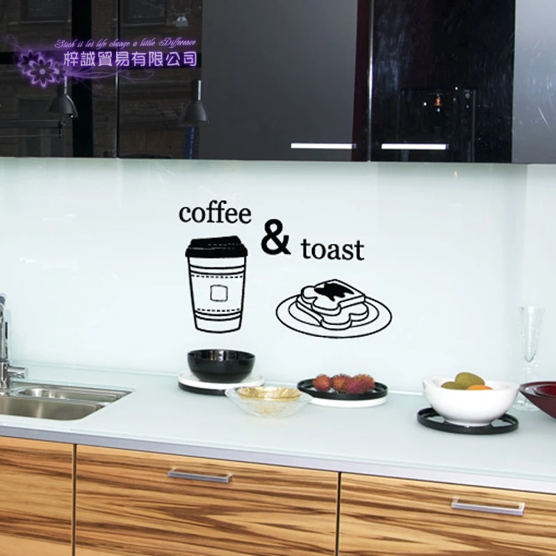 Настенные наклейки в виде кофейни кофе молока чая|coffee stickers|decoration muralewall decals |