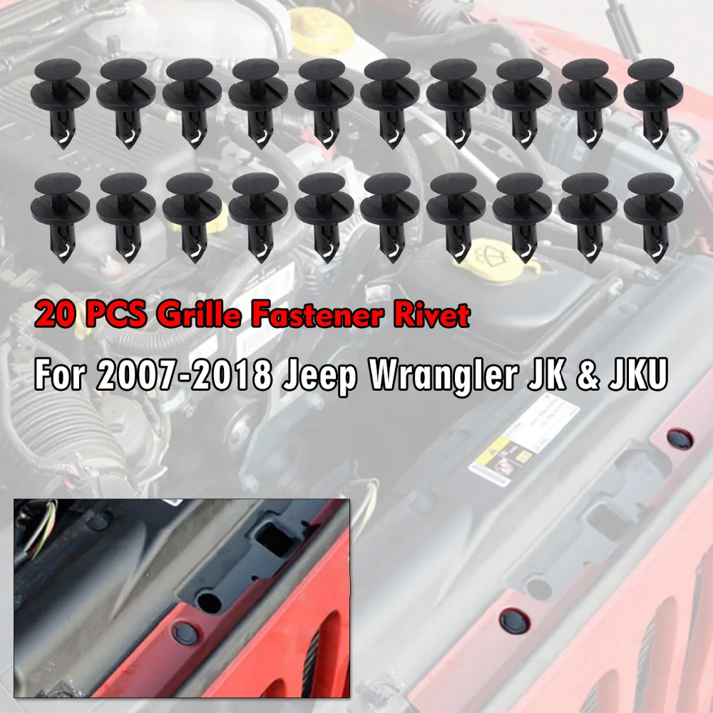 20 шт. для Jeep Wrangler JL 2018 аксессуары автомобильного балочного отверстия внешняя