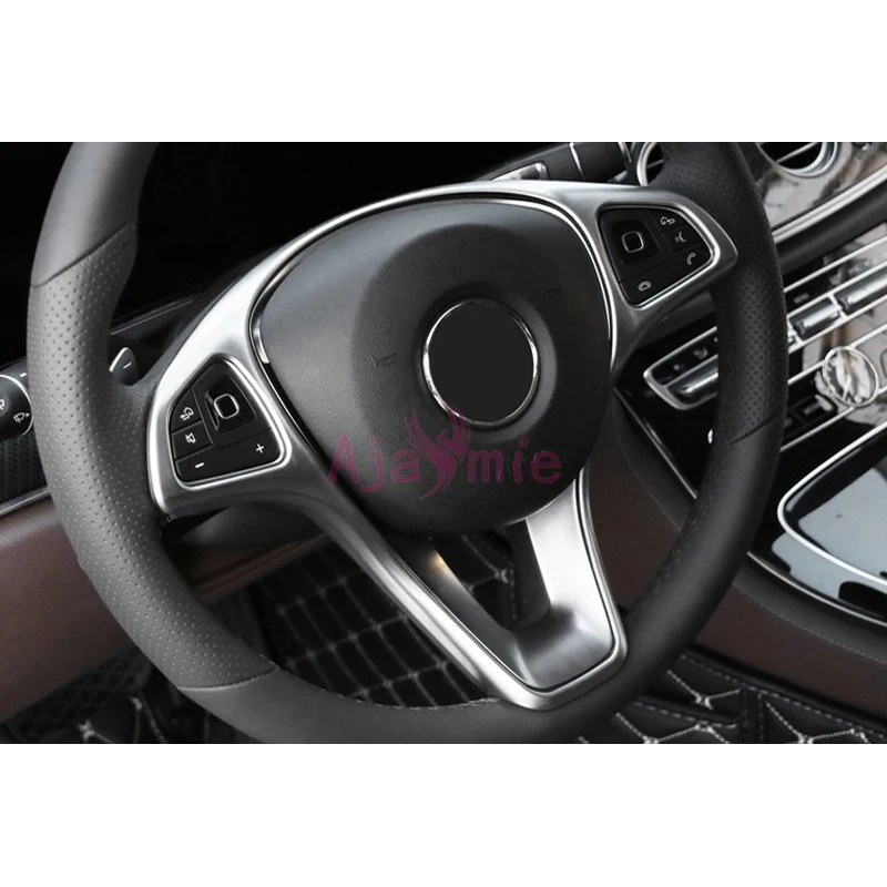 Аксессуары для Mercedes Benz 2016 2017 E Class W213 накладка на руль панель рамка хромированная