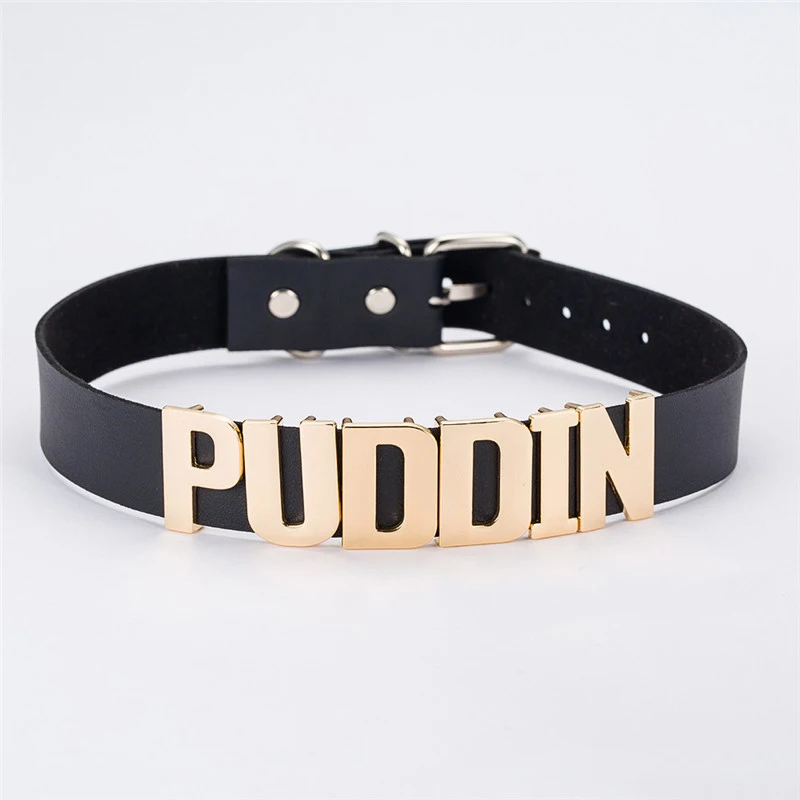 Movie Suicide Squad Harley Quinn Necklace Cosplay Black burgundy purple white Necklet for women men Button/Buckle Accessory - Цвет: black2