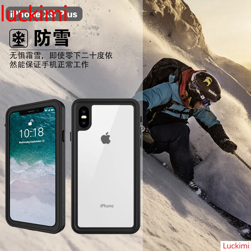 Для iPhone XS Max IP68 Дайвинг Водонепроницаемый Профессиональный плавательный анти