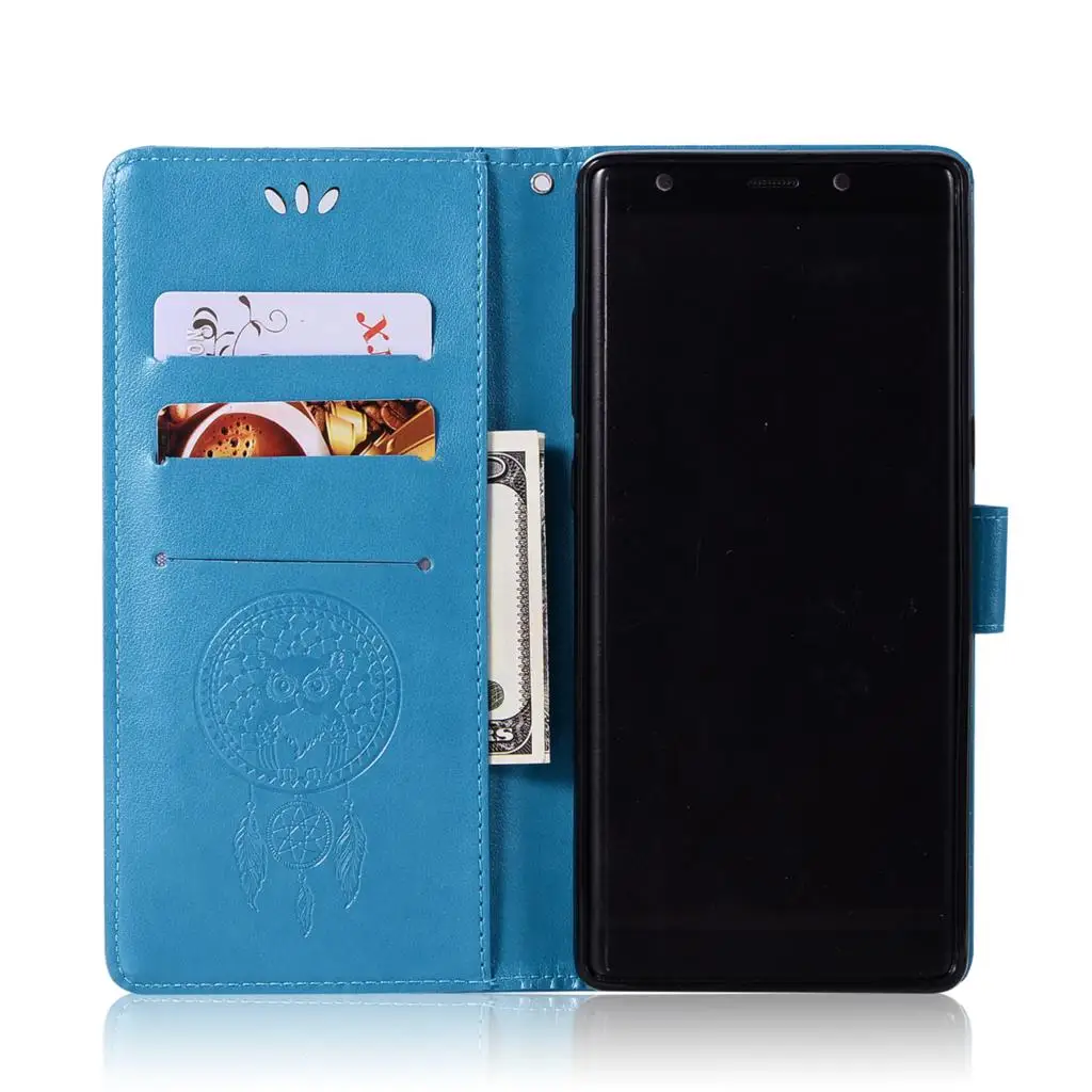 Owl embossed Wallet Case For Samsung Galaxy Note 8 Leather Flip Cover for Mobile Phone Shell | Мобильные телефоны и