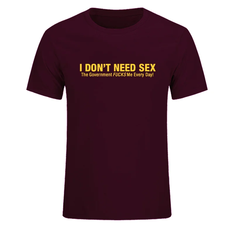 Повседневная мужская футболка с надписью I Not Need Sex Manage men круглым вырезом и