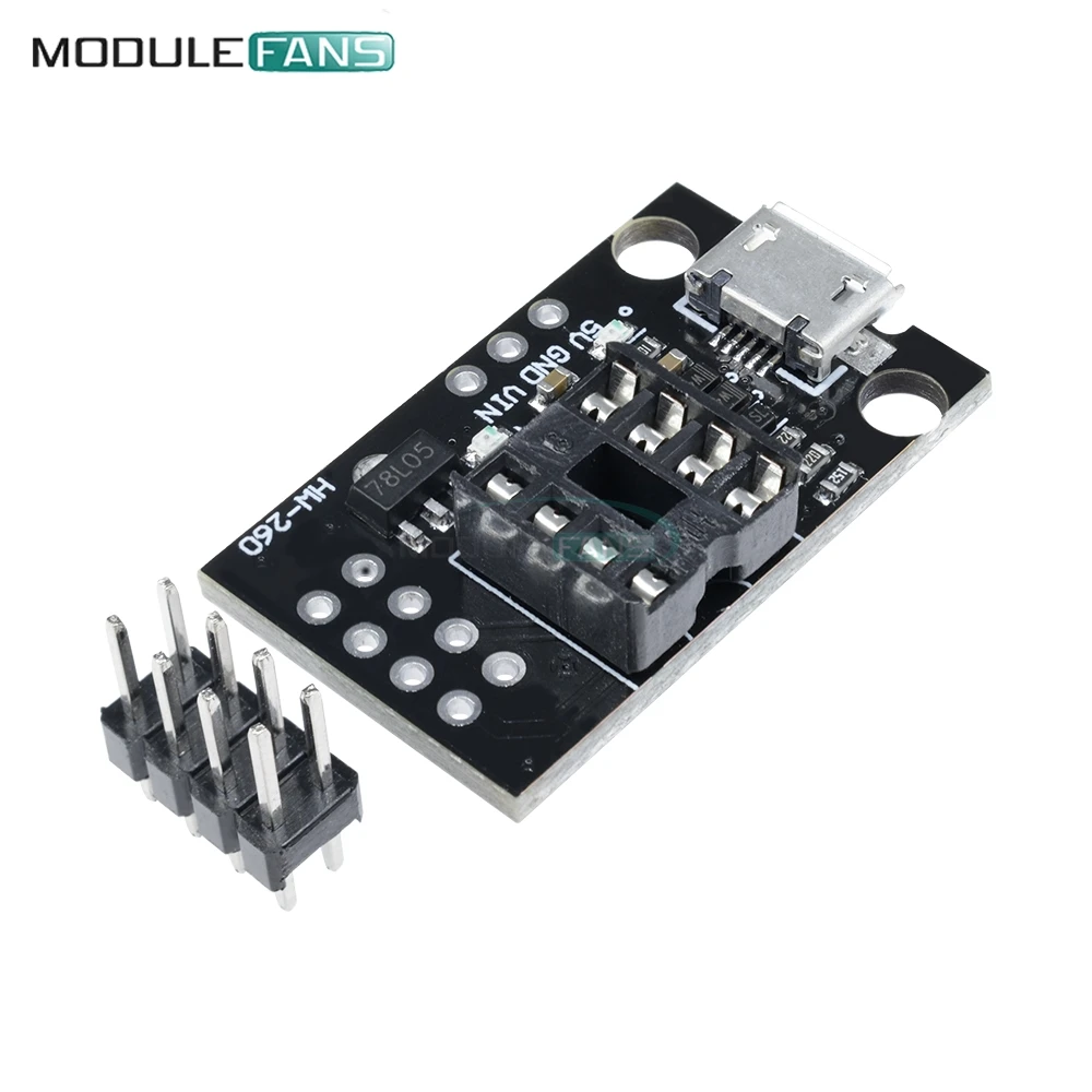 Подключаемая неизолированная плата для разработки ATtiny13A ATtiny25 ATtiny45 ATtiny85 редактор