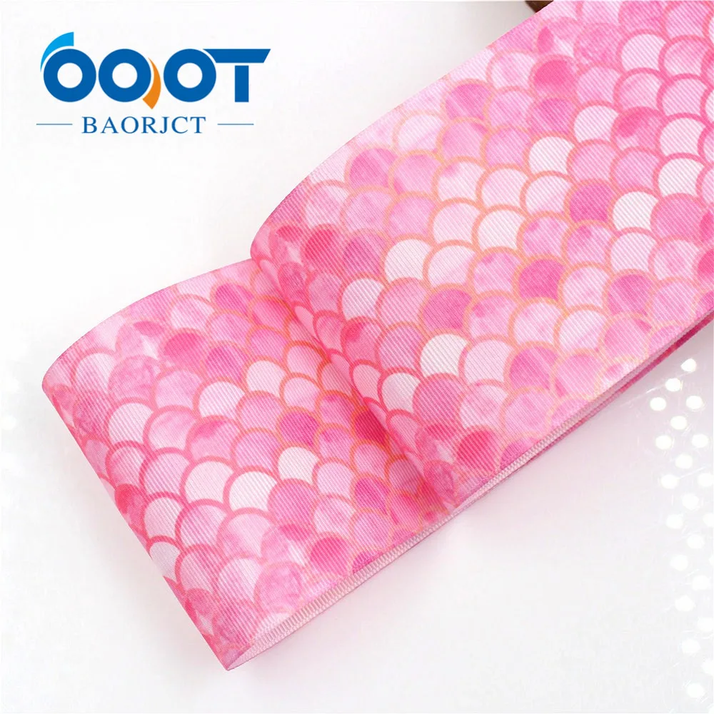 OOOT BAORJCT I-18428-42 75 mm 10 yards cartoon Dots Ribbons Thermal transfer Printed grosgrain Wedding Accessories DIY material | Дом и сад