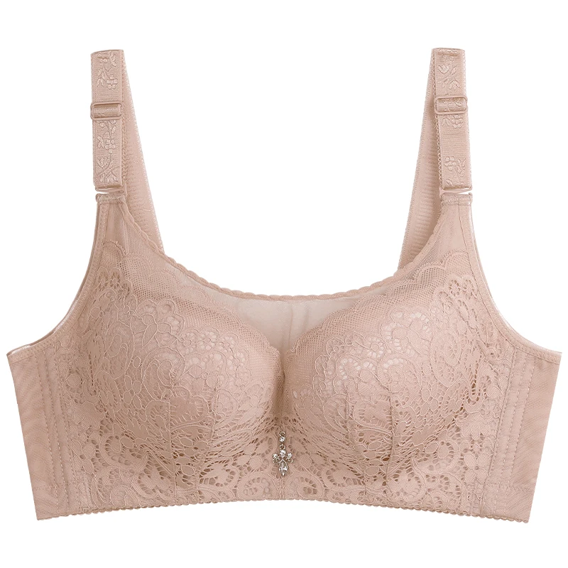 Ladies'Chest wirping нижнее белье коллапс боковой молочный Большой Бюстгальтер без