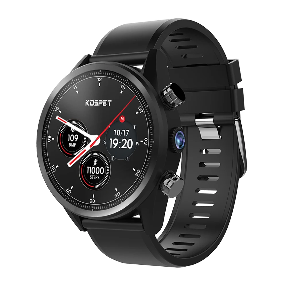 Kospet Hope 1,39 ''AMOLED 4G LTE Android 7,1 Смарт-часы четырехъядерный 3 ГБ плюс 32 Гб rom gps Wifi 8.0MP HD камера часы сердечного ритма