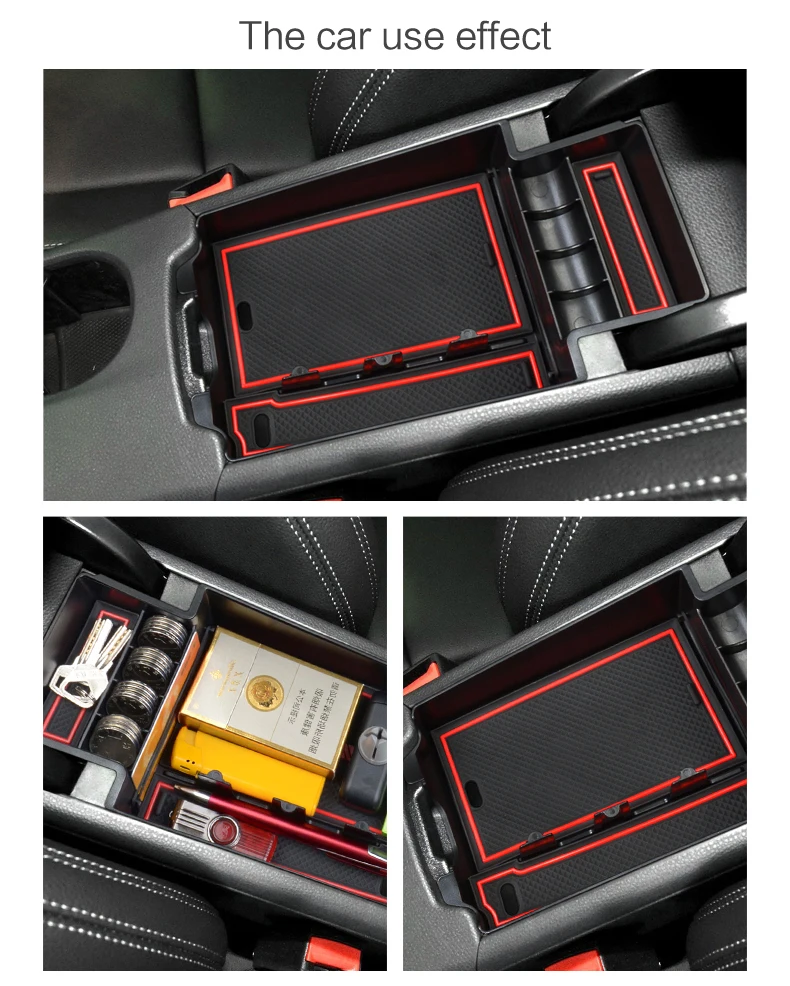 Car central console armrest box For Benz A45 GLA CLA A B Interior Accessories Stowing Tidying red Container Organizers | Автомобили и