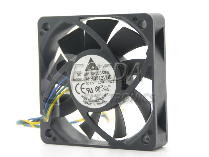 Для delta AFB0612VHC PWM термостат шариковый вентилятор 6 см 60*60*15 мм Компьютерный