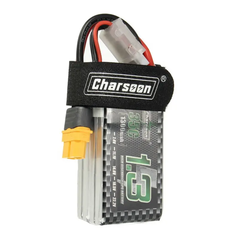 Hot Charsoon Batteries Strap 14.8V 1300mAh 4S 35C XT60 Plug Rechargeable Lipo Battery With Magic For RC Models |