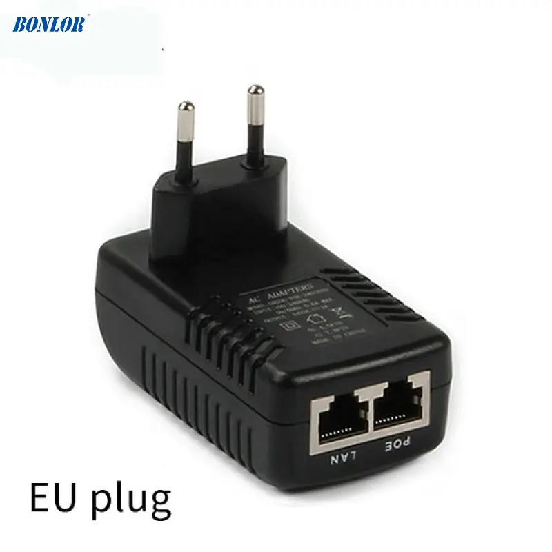 Инжектор POE 12 В постоянного тока 1 А (Power Over Ethernet) Вт настенный штекер переключатель